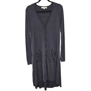 Button Front Dress Duster Cardigan Long Sleeve By Together Size Large / Medium